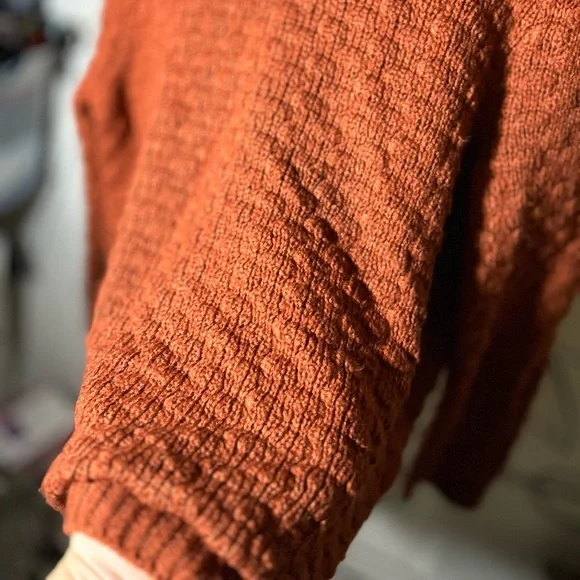 Halogen Cowl Neck Rust Sweater, Women’s XL, Long Sleeve with Tunic Length - Picture 3 of 5
